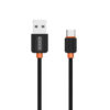 KABEL USB TYP-C 2A SOMOSTEL CZARNY 2000mAh QUICK CHARGER 1M POWERLINE USB-C SMS-BP03 15SZT PREZENTER 5902012969007