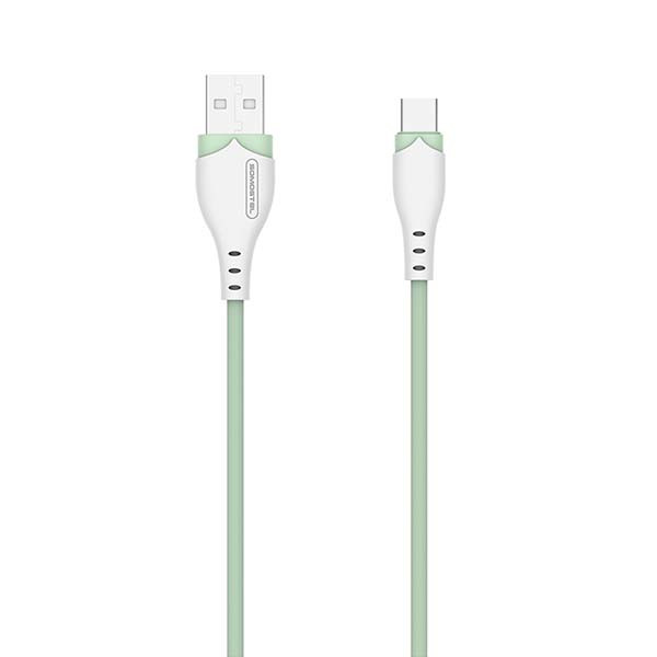 KABEL USB TYP-C 2.1A SOMOSTEL ZIELONY 2100mAh QUICK CHARGER 1.2M POWERLINE USB-C SMS-BP04 MACARON 5902012968963