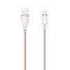 KABEL USB TYP-C 2.1A SOMOSTEL RÓŻOWY 2100mAh QUICK CHARGER 1.2M POWERLINE USB-C SMS-BP04 MACARON 5902012968956