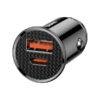 Baseus Ładowarka samochodowa USB+TYP-C 30W Czarny  CCALL-YS01 6953156286535