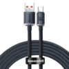 KABEL USB DO USB-C BASEUS CRYSTAL SHINE, 100W, 1.2M (CZARNY) 6932172602802