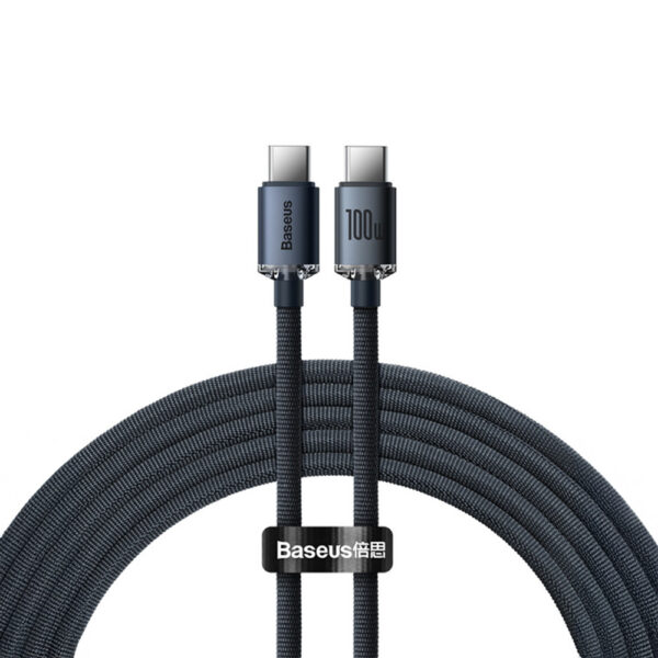 KABEL USB-C DO USB-C BASEUS CRYSTAL SHINE, 100W, 2M (CZARNY) 6932172602895
