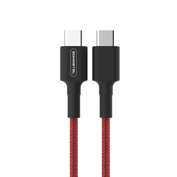 KABEL TYP-C DO TYP-C PD 3.6A SOMOSTEL CZERWONY 18W  1M POWER DELIVERY SMS-BW05 PD USB-C TYPC 5902012969656
