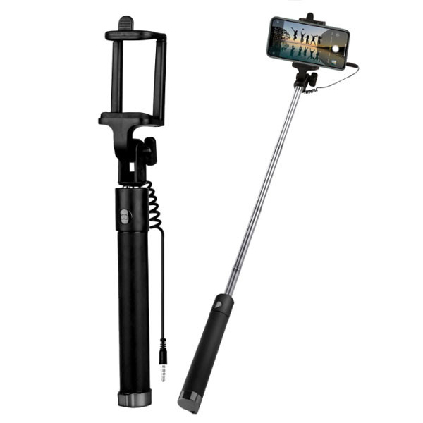 ECOBOX  STATYW SELFIE STICK Z KABLEM UCHWYT MONOPOD