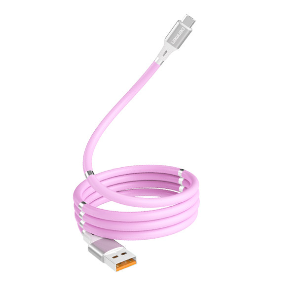 KABEL USB TYP-C DENMEN RÓŻOWY D11T MAGNETYCZNY 6973224871883