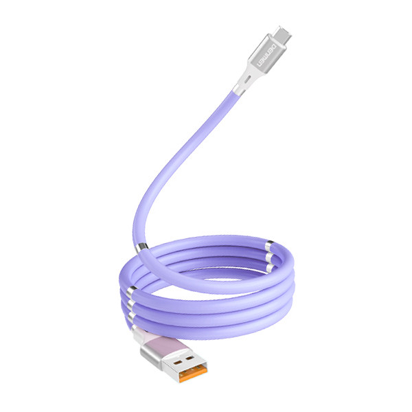 KABEL USB TYP-C DENMEN FIOLETOWY D11T MAGNETYCZNY 6973224871876