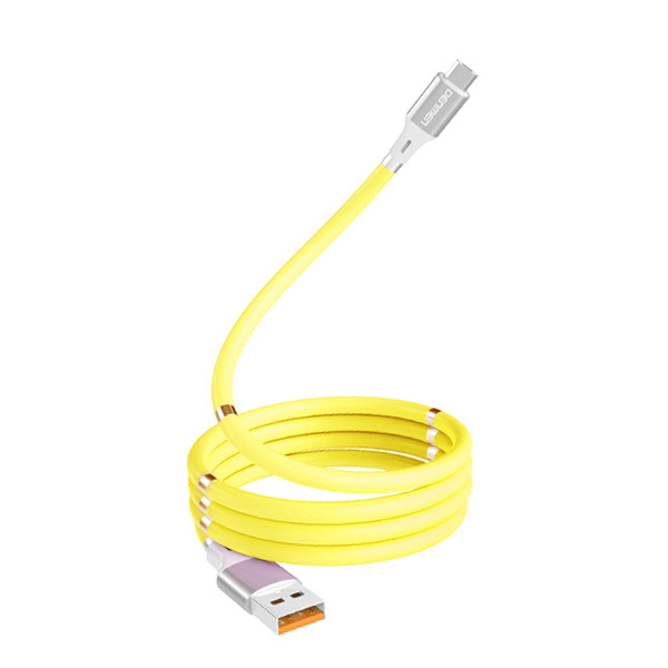 KABEL USB TYP-C DENMEN ŻÓŁTY D11T MAGNETYCZNY 6973224871906