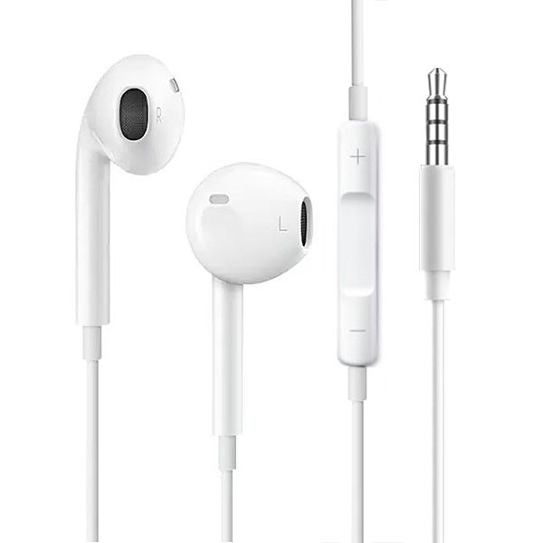 SŁUCHAWKI UNIWERSALNE DENMEN JACK 3,5 CALA BIAŁE DOUSZNE DR05 6973224870640