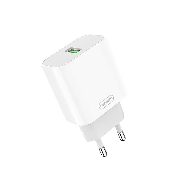 ŁADOWARKA SIECIOWA 3.6A 18W BIAŁA DENMEN 3600mA  SINGLE FAST CHARGING DC07 6973224872002