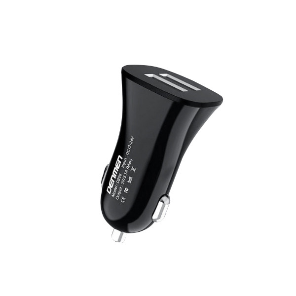 ŁADOWARKA SAMOCHODOWA 3A CZARNA DENMEN 3100mA DUAL FAST CHARGING DZ06 2XUSB 15W 6973224873122