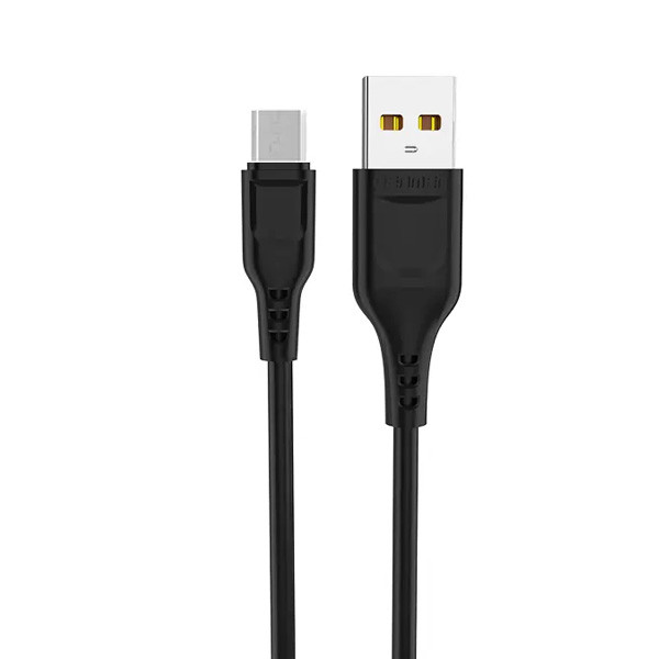 KABEL USB MICRO DENMEN CZARNY USB 2.1A  2M D23 6973224870350