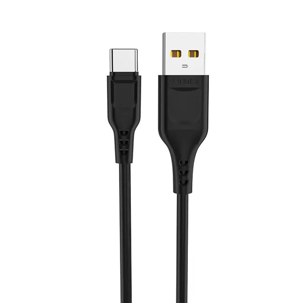 KABEL USB TYP-C DENMEN 2.1A CZARNY 2M USB 2.1A D23 6973224870398