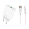 ŁADOWARKA SIECIOWA 3,6A 18W BIAŁA DENMEN + KABEL TYP-C 3600mA FAST CHARGING DC07T 6973224872163
