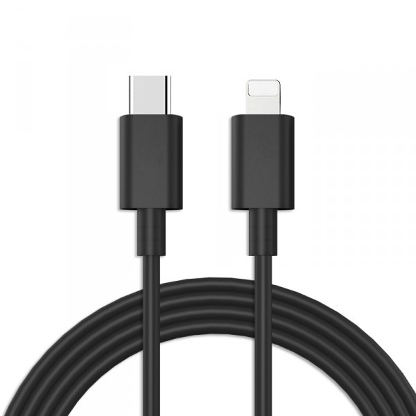 ECONOMY KABEL USB PD TYP-C DO IPHONE 20W CZARNY 1M PD 5904238706206