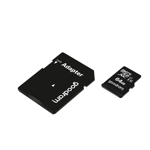 KARTA PAMIĘCI GOODRAM 64GB + ADAPTER CLASS 10 UHS-I M1AA0640R12 5908267930151