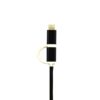 ECONOMY KABEL USB NYLON CZARNY LIGHTNING + MICRO USB 2w1 5904238704851