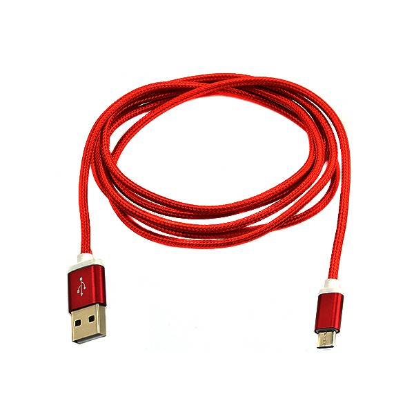ECONOMY KABEL USB MICRO NYLON CZERWONY 1,5m RED 5902012962077