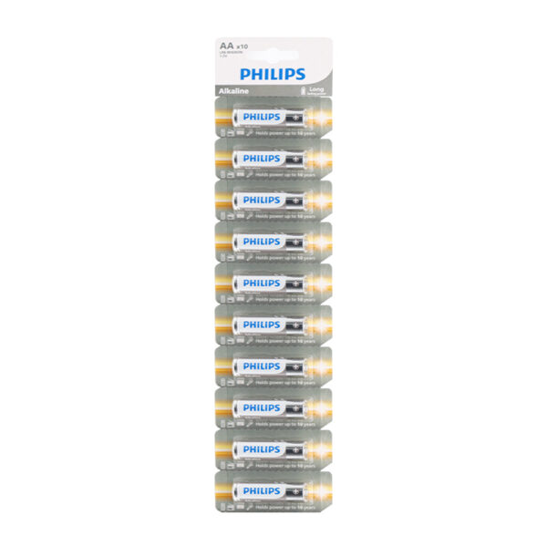BATERIA PHILIPS AA LR6 ZRYWKA 10SZT  ALKALINE Phil-LR6AL10S/10 4895229113503