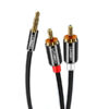 UGREEN KABEL STEREO 1,5M CHINCH RCA DO JACK 3,5 CALA METAL 5904238706237