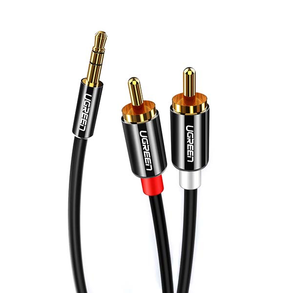 UGREEN KABEL STEREO 1,5M CHINCH RCA DO JACK 3,5 CALA METAL 5904238706237