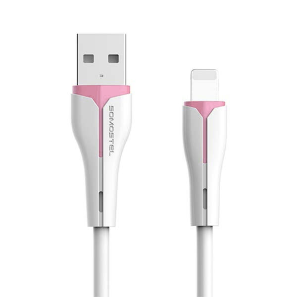 KABEL USB IPHONE 2,4A SOMOSTEL BIAŁY 2400mAh QUICK CHARGER 1M POWERLINE SMS-BP08 5904238713365