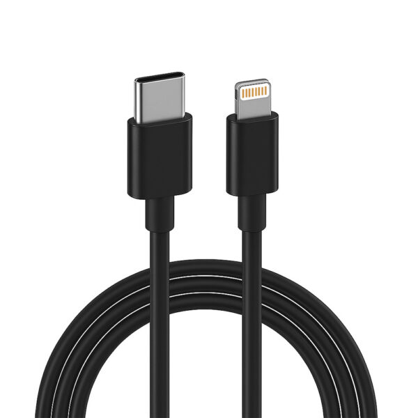 ECONOMY KABEL USB PD TYP-C DO IPHONE 2A 12W CZARNY 1M PD 5904238712801
