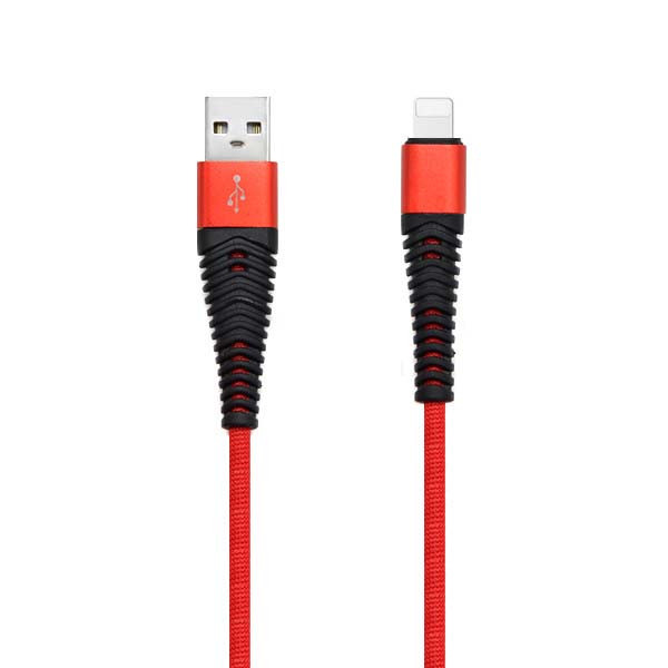 REDX KABEL IPHONE  CZERWONY 2M FAST CHARGING FASTON QUICK CHARGE WZMACNIANY 5904238713563