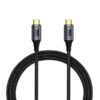 ECONOMY KABEL THUNDERBOLT TYP-C DO TYP-C 40Gbps WZMACNIANY 1M CZARNY PD 8K 60Hz 100W 5904238713594