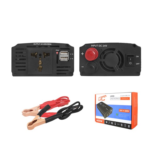 PRZETWORNICA 600W 12V/230V LTC 2XUSB 2,1A DUAL USB LXP034 5902270717419
