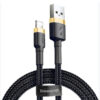 KABEL USB LIGHTNING BASEUS CAFULE 2.4A 1M (ZŁOTO-CZARNY) 6953156274990