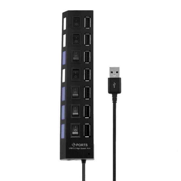 ECOBOX HUB USB 7 PORTOWY  AKTYWNY HUB WŁ/WYŁ 5901969408447