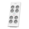 PRZEDŁUŻACZ SIECIOWY PHILIPS LISTWA ZASILAJĄCA PRZEPIĘCIOWA 8 GNIAZDA 2M BIAŁA 16A SPN7080WA/60 4895229115866