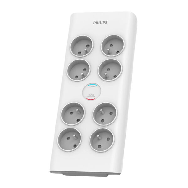 PRZEDŁUŻACZ SIECIOWY PHILIPS LISTWA ZASILAJĄCA PRZEPIĘCIOWA 8 GNIAZDA 2M BIAŁA 16A SPN7080WA/60 4895229115866