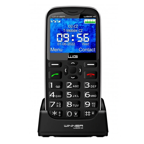 TELEFON WINNER GROUP WG20C 4G CZARNY 8591194113758