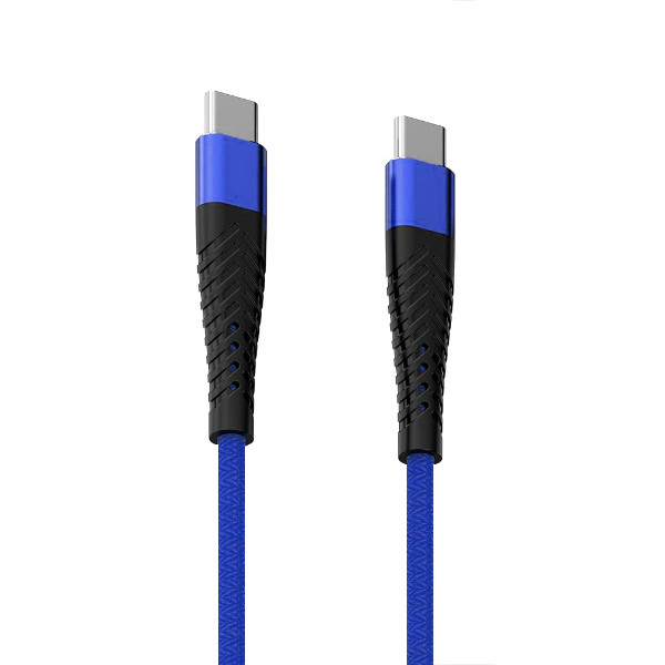REDX KABEL USB PD TYP-C DO TYP-C 3A NIEBIESKI OPLOT WZMACNIANY 2M 5904238715369