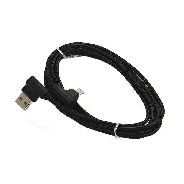 ECONOMY KABEL USB MICRO NYLON CZARNY 2A KĄTOWY  1M 5904238704080