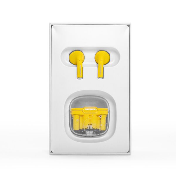 SŁUCHAWKI BLUETOOTH DENMEN EARBUDS ŻÓŁTE DL29 TWS 5904238718544