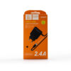 DENMEN CZARNA ŁADOWARKA SIECIOWA USB +  KABEL TYP-C DC09T-W 2,4A 6973224875140