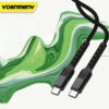 DENMEN KABEL USB TYP-C DO TYP-C  CZARNY 5A 100w D59C-B 6973224877144