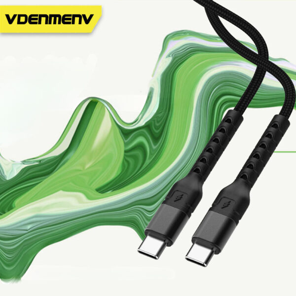 DENMEN KABEL USB TYP-C DO TYP-C  CZARNY 5A 100w D59C-B 6973224877144