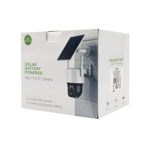 VISION KAMERA SOLARNA OBROTOWA ZEWN.LTC BIAŁA IP66 PTZ WIFI IP 3 MPIX PANEL 3W USB-C 5V AKU.9600MAH 320* (APP TUYA/IOS/ANDROID) 5902270785869