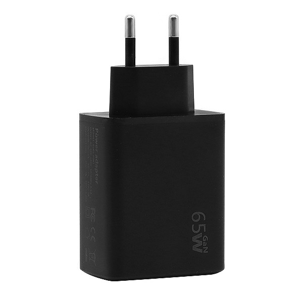 ECOBOX ŁADOWARKA SIECIOWA GAN PD 2xUSB-C 1xUSB 65W T6530 CZARNY