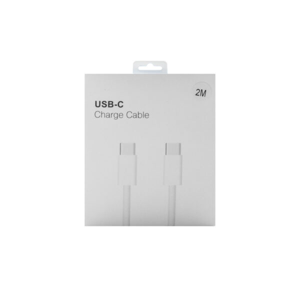 ECOBOX KABEL TYP-C DO TYP-C 3A 2M BIAŁY PD USB-C 5904238718230