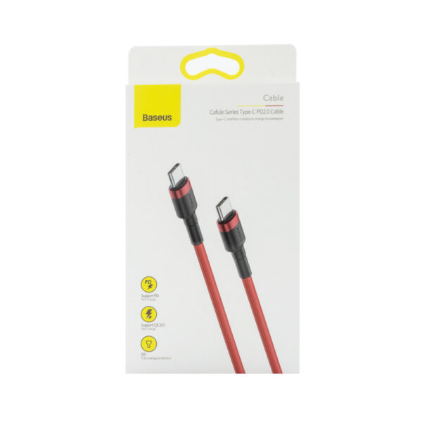 BASEUS KABEL TYP-C TYP-C POWER DELIVERY QUICK CHARGE  3.0 60W 2M  CATKLF-H09 6953156285224