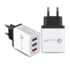 ŁADOWARKA SIECIOWA 2A BIAŁA VEGA FASTON QUICK 3.0 FAST CHARGER 2400mA 3XUSB 18W 5902012966471