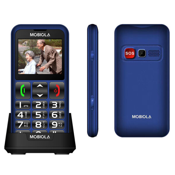 TELEFON GSM MOBIOLA  MB700 2G TELEFON DLA SENIORA NIEBIESKI 8594203270244
