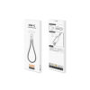 ECOBOX KABEL  240W TYP-C DO TYP-C SMYCZ NA NADGARSTEK TĘCZA BIAŁA 5904238719596