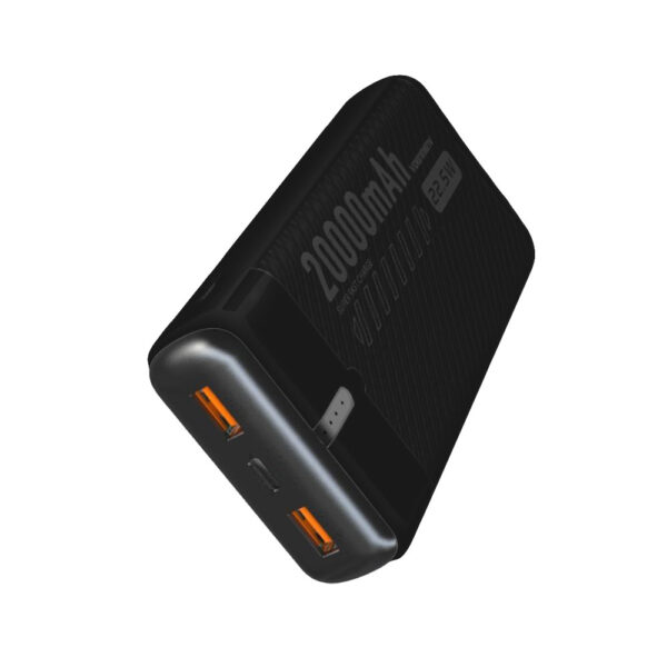 POWER BANK DENMEN BATERIA AWARYJNA CZARNA 20000mAh DP41 USC + TYP-C 6973224877991