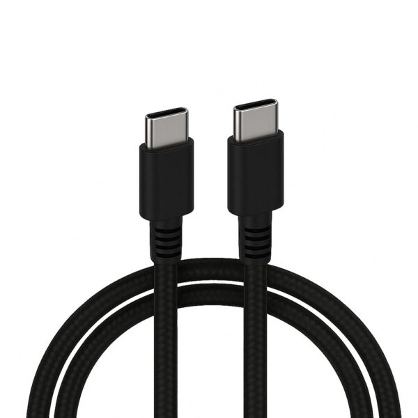 ECOBOX ŁADOWARKA SIECIOWA GAN PD 2xUSB-C 1xUSB 65W T6530 CZARNY + KABEL TYP-C DO TYP-C 5A 100W 1M CZARNY