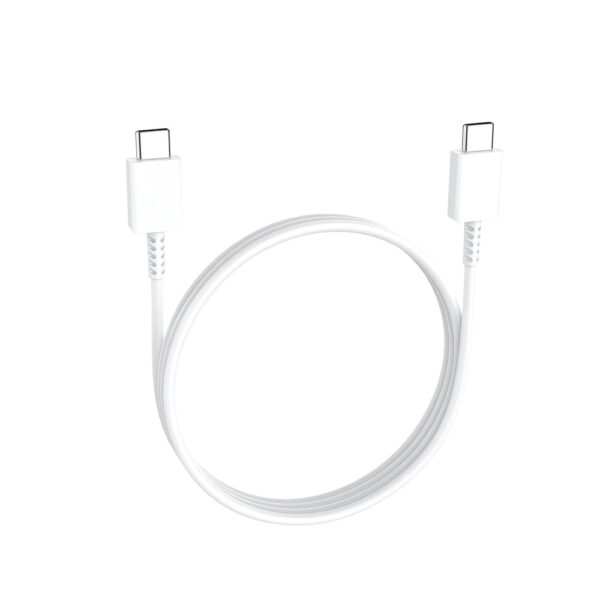 ŁADOWARKA SIECIOWA 3A 20W BIAŁA DENMEN 3600mA DC21 USB+TYP-C PD+C3.0 + KABEL USB TYP-C DO TYP-C PD USB-C 3,6A DENMEN BIAŁY 1M D20C 100W